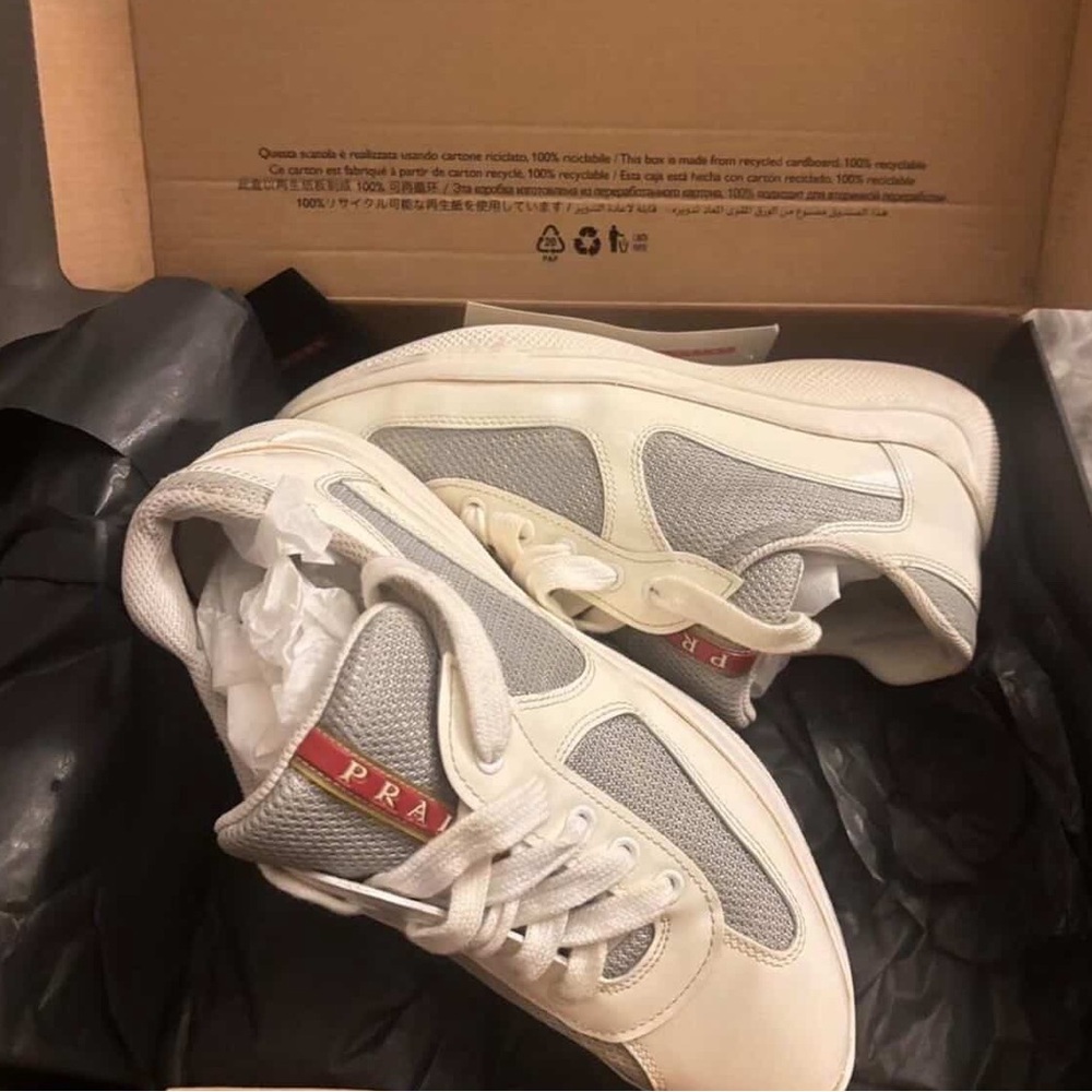 Prada Women white and Gray Sneakers